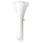 Hian Zip Ties 12 inch Zip Ties 100 Pack, Wire Ties, UV Resistant Cable Ties, Self-locking Plastic Ties for Indoor and Outdoor Use, Multi-purpose (White 200mm x 3.6mm)