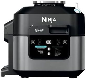 Ninja Speedi 12-in-1 Multi-Cooker, Air Fryer and Slow Cooker, 5.7L Cooking Pot, Meals for 4 in Minutes, Air Fry, Steam, Grill, Bake, Roast, Sear, Slow Cook and More, Grey ON500UK