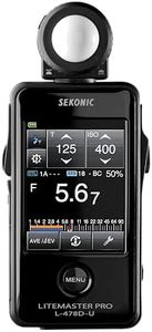 Sekonic LiteMaster Pro L-478D-U Light Meter, Touchscreen Incident & Reflected Meter with Flash Analyzing, Cine Frame Rate & Shutter Angle Control, Illuminance & Luminance Measurement