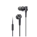 Sony SONY Earphone Heavy Bass Model MDR-XB75AP: with Canal-Type Remote Control Microphone Black MDR-XB75AP B