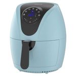 EMtronics EMDAF45LAQ Digital Family Size Air Fryer 4.5 Litre with 7 Preset Menus for Oil Free & Low Fat Healthy Cooking, 60-Minute Timer - Aqua Blue