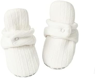 Babelvit Newborn Baby Boy Girl Soft Fleece Booties Stay On Infant Slippers Socks Shoe Non Skid Gripper Toddler First Walkers Winter Ankle Crib Shoes