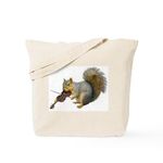 CafePress Squirrel Violin Tote Bag Natural Canvas Tote Bag, Reusable Shopping Bag