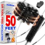 Holikme Dryer Vent Cleaner Kit, Flexible Lint Remover, Extends Up to 48 Feet, Strong Synthetic Brush Head, Use with or Without a Power Drill