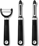 Rainspire 3-Piece Peeler Set, Premium Swivel Vegetable Peeler, Kitchen Gadgets Apple Peeler Potato Peeler Veggie Peeler Fruit Peeler, Dishwasher Safe Kitchen Accessories, Black