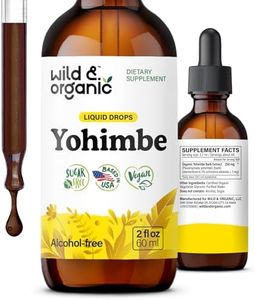 Wild & Organic Yohimbe Supplements for Men & Women - 5 mg Yohimbine Liquid Extract Drops - Pausinystalia Yohimbe Bark Tincture - Vegan, Alcohol-Free - 2 fl oz