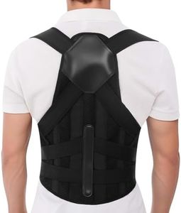 Posture Corrector for Women and Men,Back Brace Support,Adjustable Shoulder Straightener,Improving Hunchback Posture,Upper and Lower Back Pain Relief Scoliosis,Thoracic,Spine Corrector Black, Large