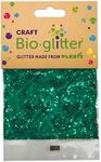 Craft Biodegradable Glitter, Christmas Decorations, Reindeer Food, Chunky Glitter, Arts and Crafts for Kids, Card Making, Craft Glitter for Candle Making, Eco-Friendly - Green - 20g