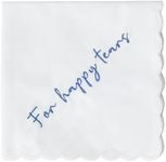 Mother of the Bride Gifts Happy Tears Wedding Handkerchief Something Blue for Bride on Wedding, Happy Tears, 30 x 30 cm/ 11.8 x 11.8 inches