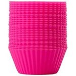 GOURMEO® 25 Muffin Forms, Reusable, Silicone, Environmentally Friendly, BPA-Free – Cupcake Forms, Baking Forms, Cupcake Muffin Forms (25x Pink)