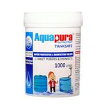 Aquapura Chlorine Water Purification Tablets| Each Tablet for 1000 Liters, 25 Tablets Pack|(25000 liters Purification) 3 Years Shelf Life & Warranty, Chlorine Tablets for Overhead & Undergorund Tanks