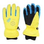 TRIWONDER Kids Ski Snow Gloves Winter Cold Weather Snowboard Mittens Boys Girls (S, Yellow)