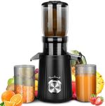 Cold Press Juicer, 4.4"Large Feed Chute Slow Masticating Juicer Machines w/ 2 No-Metal Filters,Self Feeding Juice Extractor Easy Clean,Quiet Motor Juicer Machine