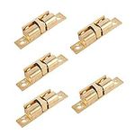 Shiwaki 5pcs Ball Catch Solid Brass Adjustable Double Ball Tension Roller Catch Latch Hardware Fitting for Cabinet Closet Furniture Door(40MM)