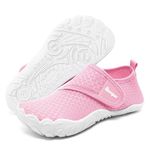 Racqua Kids Girl's Water Shoes Swimming Beach Aqua Shoes Kids Sea Surf Boating Quick Dry Pool Lightweight Slipfree Wet Shoes for Kids Girls Boys Pink 11k