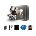 Skull Shaver Pitbull Platinum PRO Electric Razor for Men - Cordless, Rechargeable, Wet/Dry, Ergonomic for Bald Head Shaving - with Rinse Stand & Travel Case
