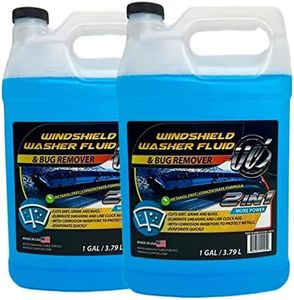UCS 2-in-1 Windshield Washer Fluid 2-Pack (1 Gallon Each, 256 fl oz Total) – Ready to Use, Streak-Free Formula, All-Weather Cleaning, Removes Bugs, Dirt & Road Grime – Premium Windshield Cleaner