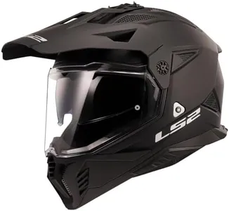 LS2 Helmets Blaze II Adventure Motorcycle Helmet W/SunShield (Matte Black - Medium)