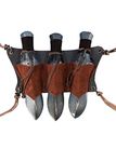 Epic Armoury IF-101513 Throwing Knives Holder-3-Black/Brown Weapon Holder, Unisex Adult, Black/Brown