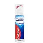 Colgate Advanced White Toothpaste Pump 100 ml | Teeth whitening toothpaste | With active micro-cleaning crystals | Enamel safe toothpaste | Whiter teeth in 10 days | Clinically proven whiter teeth