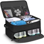 VOPHIA 2 Layer Golf Trunk Organizer with Separate Compartment for 2 Pair Shoes Ball Storage Waterproof Car Golf Locker to Store Golf Accessories Collapsible & Foldable Golf Travel Bag