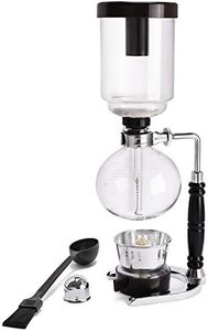 LUEUR Siphon Coffee Maker, Vacuum Coffee Brewer, Heat-Resistant 5-Cup Glass Siphon Coffee Maker with Reusable Cloth Filter, Hot Tea Maker for Home, Household and Office