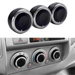 Unifizz Car A/C Air Conditioning Control Switch Knob Button HVAC Tacoma Heater Temperature Fan - (A Set of 3 Knobs) fit for to-y-OTA Tacoma 2005-2015