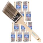 Pro Grade - Paint Brushes - 12Ea 2.5" Angle Brushes