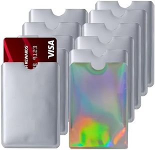 RFID Blocking Sleeves, RFID Card Holder Credit Card Sleeves RFID Identity Card Protector Holder for Credit Cards Identity Theft Protection Secure Sleeve for ID Cards, Debit Card in Pocket, 10pcs Card