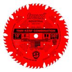 Freud LU83R010 10-Inch 50 Tooth ATB Thin Kerf Combination Saw Blade with 5/8-Inch Arbor and PermaShield Coating