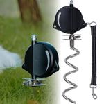 Heavy-Duty Retractable Dog Tie Out Cable: The Ultimate Dog Line for Outside – Super Strong Tie Out Retractable Cable for Dogs.