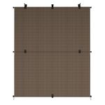 AwnPro 7'W x 6'H Outdoor Shade Blinds Patio Roller Blinds Blackout Shade Outdoor Collapsible Privacy Screen for Gazebo Balcony Porch Carport Patio Window (Brown, Foldable)