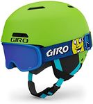 Giro Crue Combo Pack Toddler Ski Helmet - Snowboarding Helmet with Matching Goggles for Kids, Boys & Girls Matte Bright Green XS 48.5-52cm