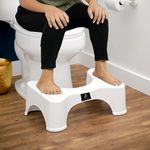 Zuger Dr. Recommended Toilet Stool for Western Toilets Scientifically Angled for Anti-Slip Step Stool Comfortable Potty Stool for Anti-Constipation