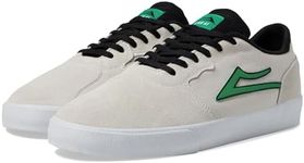 Lakai Cardiff Men's Skateboarding Shoes, White/Black Suede, 11