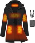 Women Long Heated Jacket Battery Pa