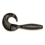 Berkley PowerBait Power Grubs Fishing Bait, Black, Irresistible Scent & Flavor, Realistic Action, Bulky Body, Ideal for Bass, Walleye, Trout and More