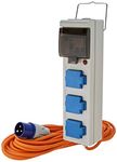 Crusader V762 Mains Supply Unit with 3 Sockets 15 meter Cable