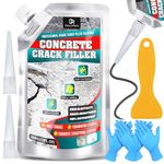 Concrete Crack Filler, 500g Elasticity Self-Leveling Cement Crack Filler, Magic Crack Filler for Concrete Driveway, Walkway, Patio, Tile, Joints – Waterproof, Crack Resistant & Quick Curing, Grey