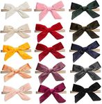 inSowni 15 Pack Solid Velvet Bow Super Stretchy Nylon Headbands Hairbands Accessories for Baby Girls Toddlers Newborns Infants Kids