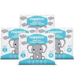 Nappico Ultra Soft Organic Bamboo Diapers | Tape Diapers | Small (S) Size | For 3-8 kg | Super Dry | Quick Absorption | With Wetness Indicator | Leak-Proof | Rash-Free | Unisex | 25 Count | Pack of 4
