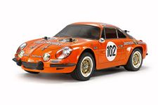 Tamiya 58708 1:10 RC Renault Alpine A110 Jägerm M-06 Remote Control Car, RC Vehicle, Model Building Kit for Assembly, Hobbies, Crafts, Multicoloured, Orange