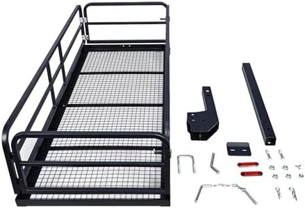 750 LBS Heavy Duty Folding Hitch Cargo Carrier, 2" Hitch Receiver Rear Luggage Rack Basket for SUV, Pickup Truck, Camping & Travel, 60" x 24" x 13.8", Black