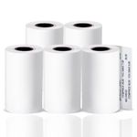 5 Rolls of 57 x 40mm Thermal Paper Till Rolls Receipt Roll for Cash Register, POS, Credit Card Machine with Red Warning Strip