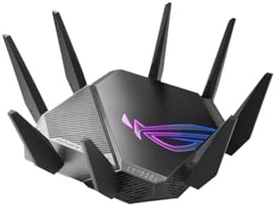 ASUS ROG Rapture GT-AXE11000 Tri-Band Gaming Router (WiFi 6E, neues 6GHz-Band, 2,5G WAN/LAN-Port, kompatibel mit PS5, WAN-Aggregation, VPN Fusion, Ai Mesh Unterstützung)