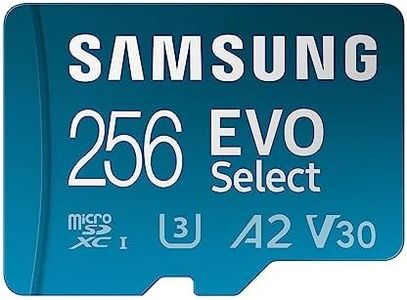 Samsung EVO Select 256GB microSDXC UHS-I U3 130MB/s Full HD and 4K UHD Memory Card inc. SD-Adapter (MB-ME256KA/EU), Blue