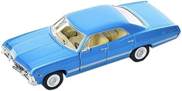 KiNSMART - 1/43 Scale Model Compatible with Chevrolet Impala 1967 (Blue)