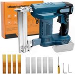18GA Cordless Brad Nailer for Makita 18V Battery, 2 in 1 Electric Stapler Nailer with 500 Nails and 500 Staples, Dual Protection, for Woodworking (Without Battery, Without Charger)