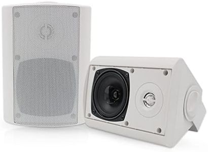 Herdio Indoor Outdoor Speakers Waterproof Wired 200 Watt with Powerful Bass,Wall Mount Speakers for Patio Garage Covered Deck