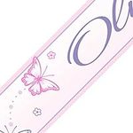 SuperDuperDecor Chasing Butterflies - Personalised Bedroom Wall Border - eco Decor Strips - Mixed - with Name